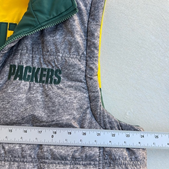 Green Bay Packers Reversible Jacket and Vest Set Men Size large - Picture 15 of 16